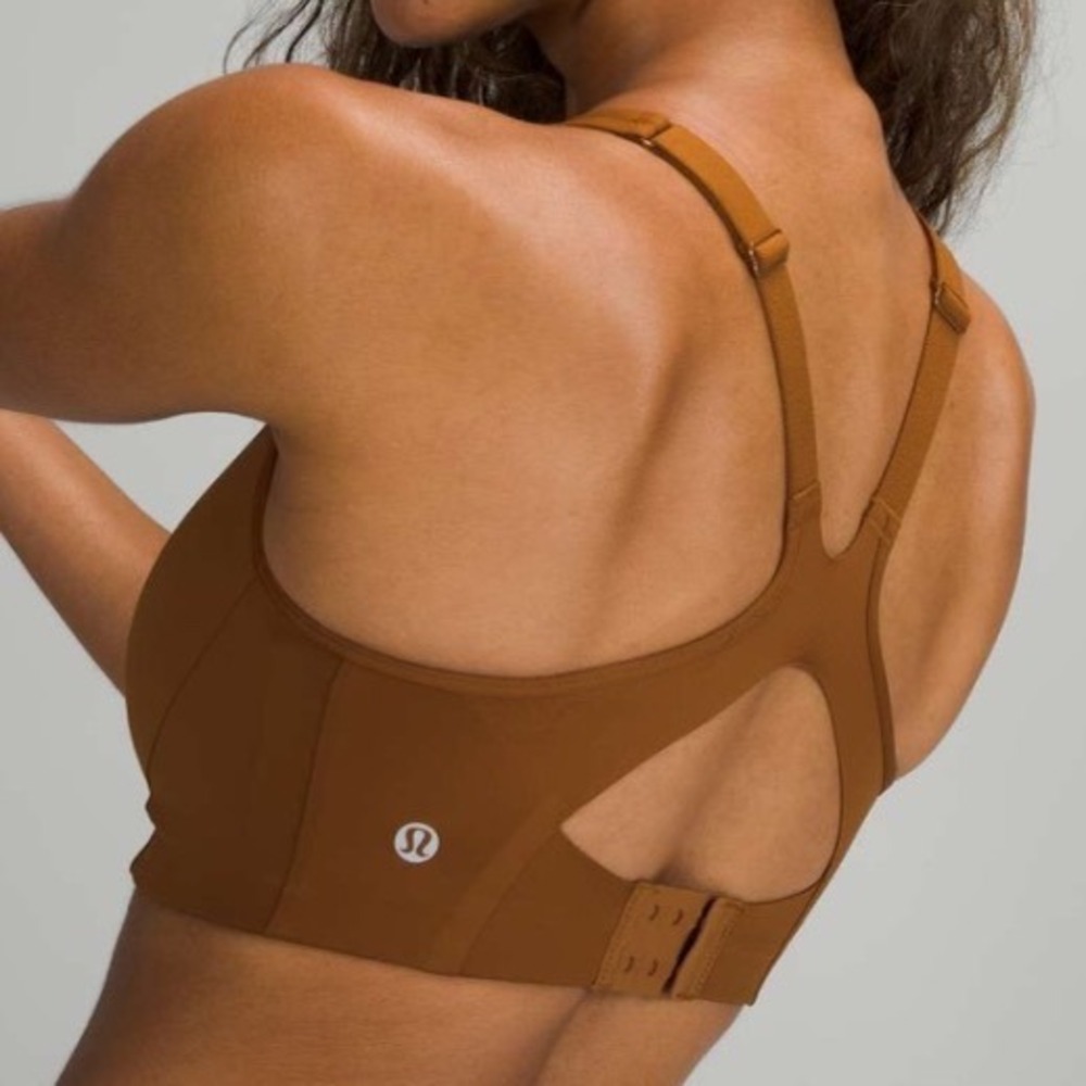 Lululemon All Powered Up Bra Copper Brown Racerback Sports Bra 36D - Picture 2 of 11